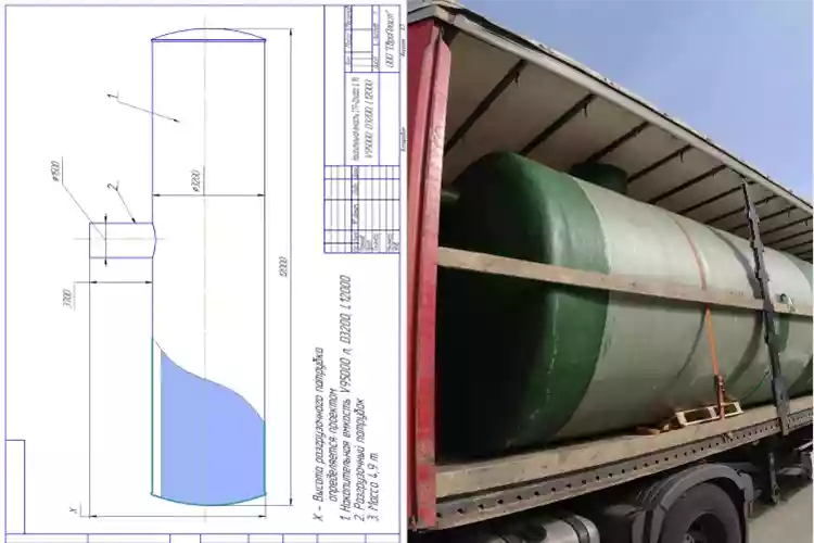 Подземный пожарный резервуар для резерва воды